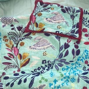 Anthropology kids quilted blanket and pillowcase cotton